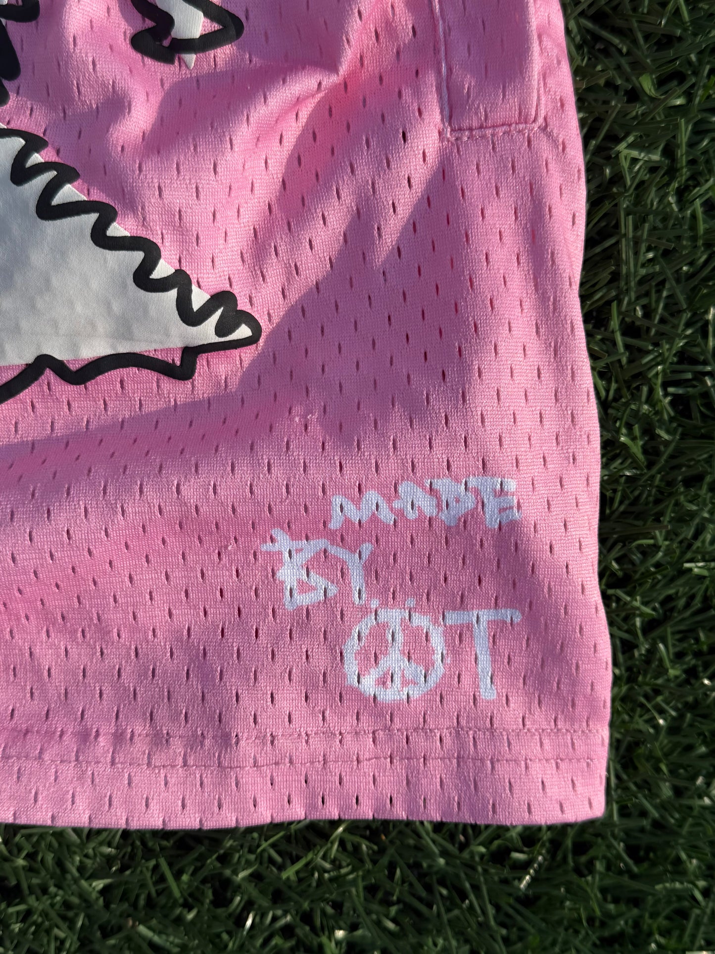 Star Fall Pink mesh shorts